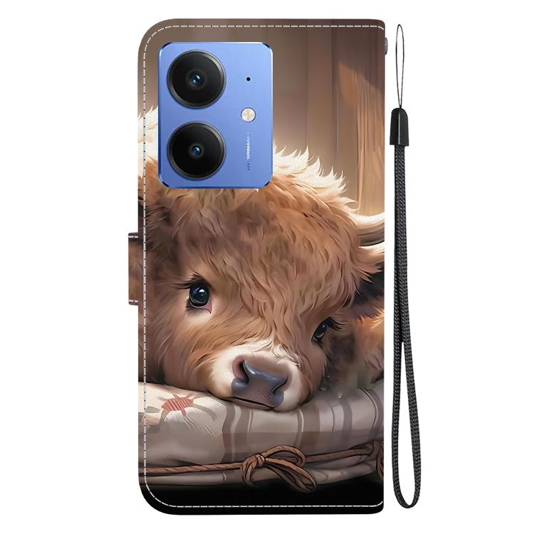 For Realme Neo7 SE Crystal Texture Colored Drawing Leather Phone Case