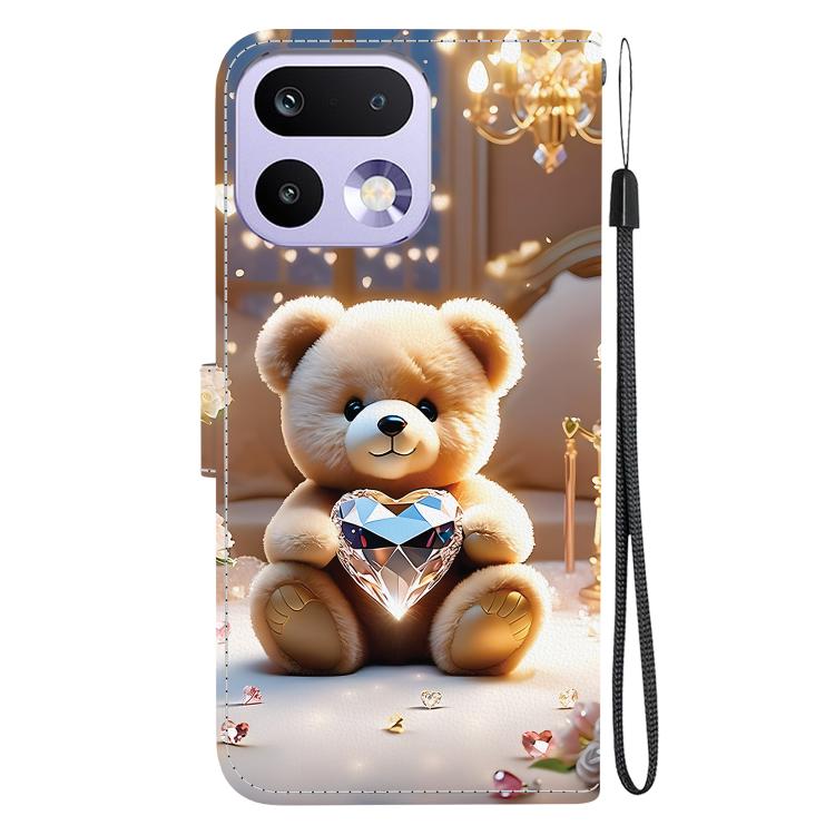 For Realme 16 Pro 5G Crystal Texture Colored Drawing Leather Phone Case
