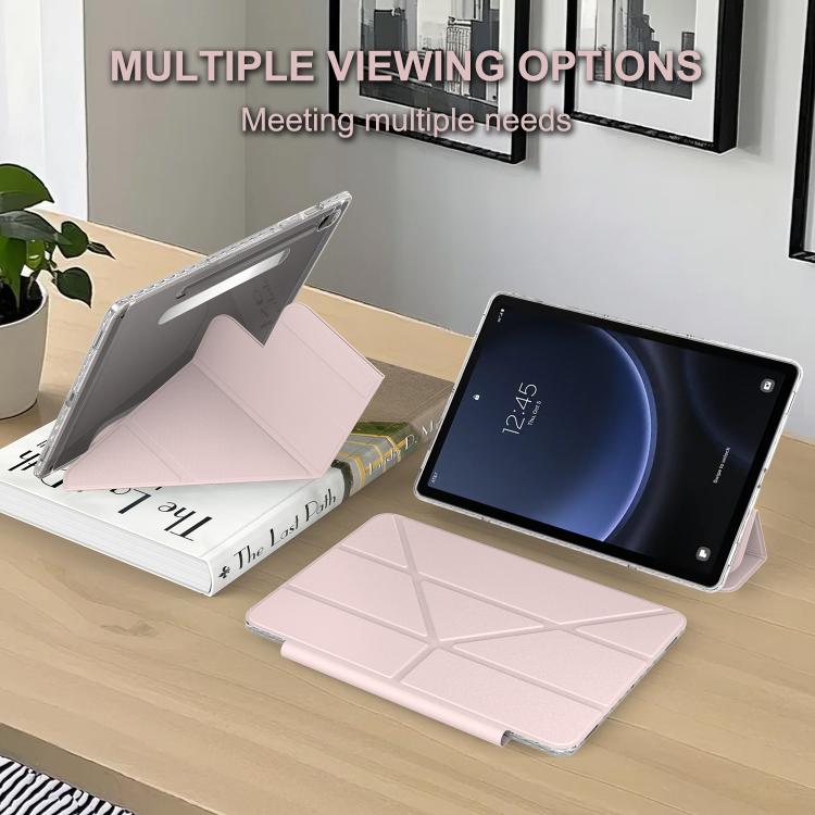 For Samsung Galaxy Tab S9/S10/S10 FE/S10 Lite Detachable Backshell Folding Holder Smart Tablet Leather Case