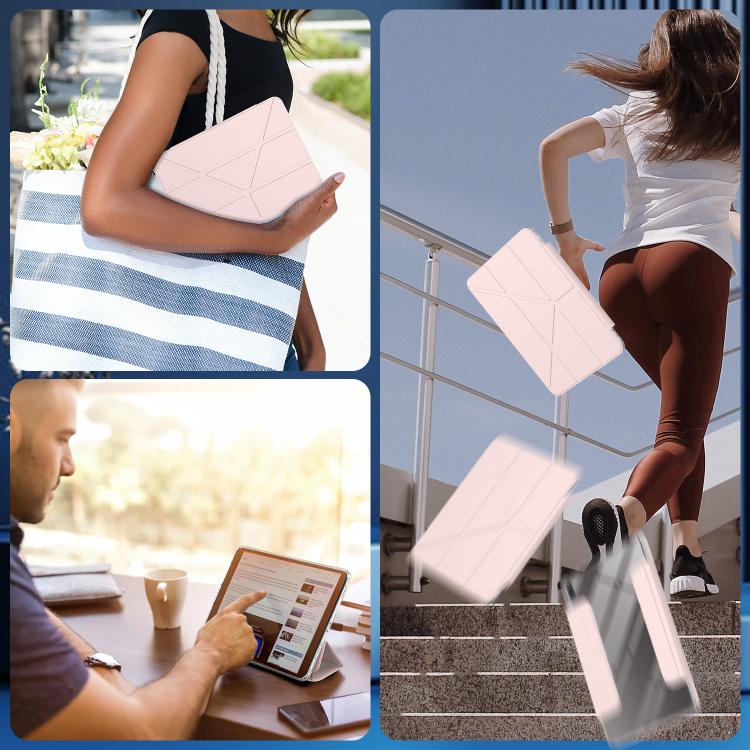 For Samsung Galaxy Tab S9/S10/S10 FE/S10 Lite Detachable Backshell Folding Holder Smart Tablet Leather Case