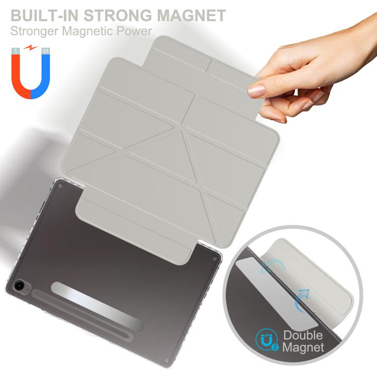 For Samsung Galaxy Tab S9/S10/S10 FE/S10 Lite Detachable Backshell Folding Holder Smart Tablet Leather Case