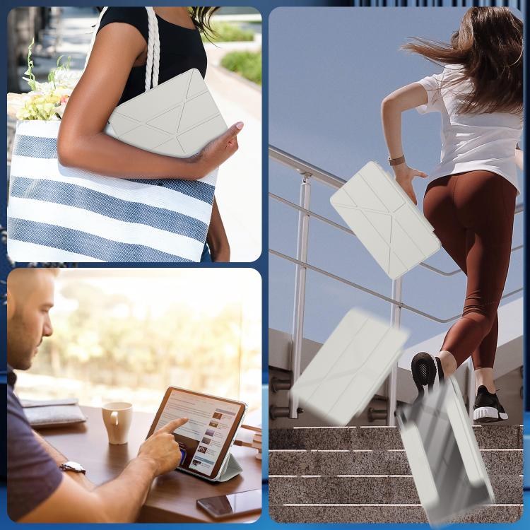 For Samsung Galaxy Tab S9/S10/S10 FE/S10 Lite Detachable Backshell Folding Holder Smart Tablet Leather Case