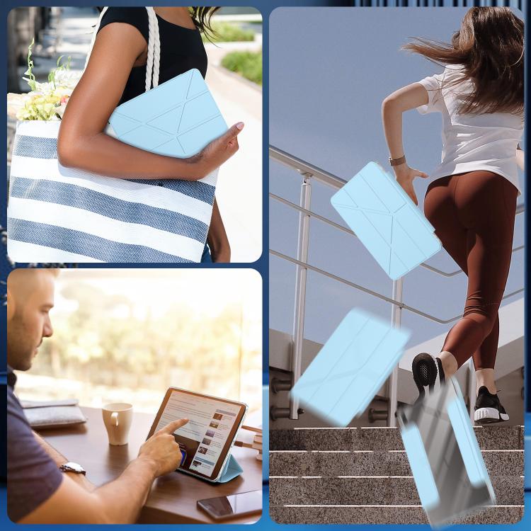 For Samsung Galaxy Tab S9/S10/S10 FE/S10 Lite Detachable Backshell Folding Holder Smart Tablet Leather Case