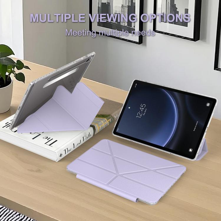 For Samsung Galaxy Tab S9/S10/S10 FE/S10 Lite Detachable Backshell Folding Holder Smart Tablet Leather Case