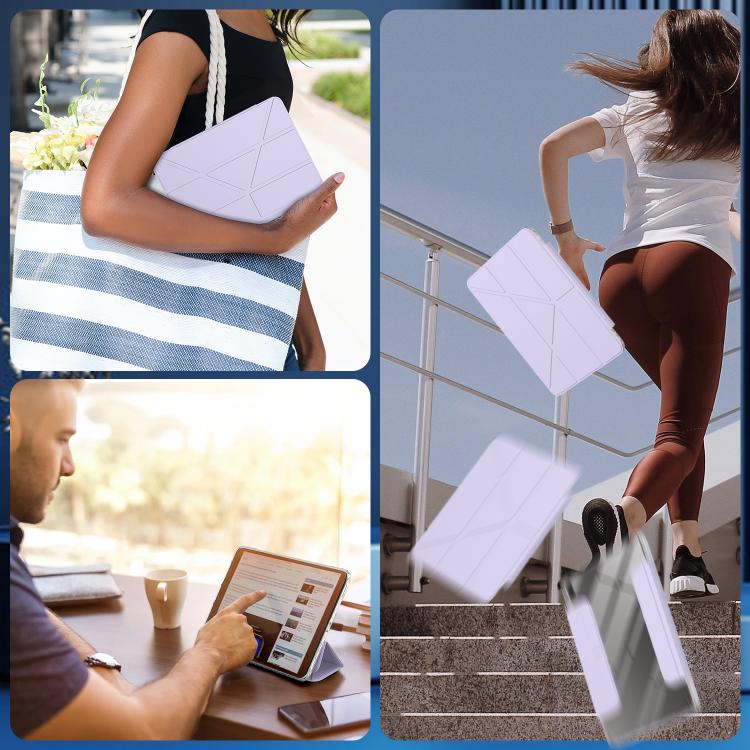 For Samsung Galaxy Tab S9/S10/S10 FE/S10 Lite Detachable Backshell Folding Holder Smart Tablet Leather Case