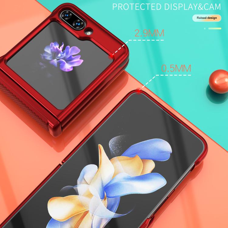 For Samsung Galaxy Z Flip5 5G Kalebol Sliding Window Hinge Phone Case with Ring Stand