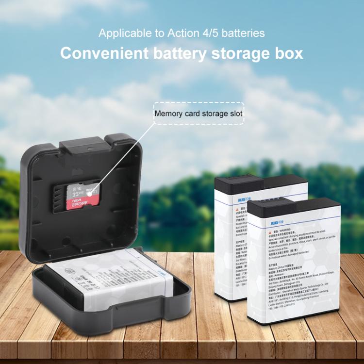 For DJI Osmo Action 5 Pro / 4 Battery & Memory Card Storage Box - Black