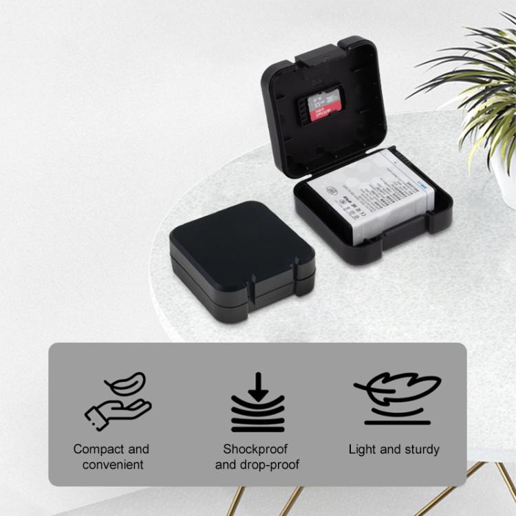For DJI Osmo Action 5 Pro / 4 Battery & Memory Card Storage Box - Black