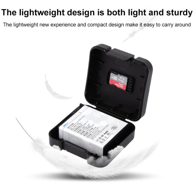 For DJI Osmo Action 5 Pro / 4 Battery & Memory Card Storage Box - Black