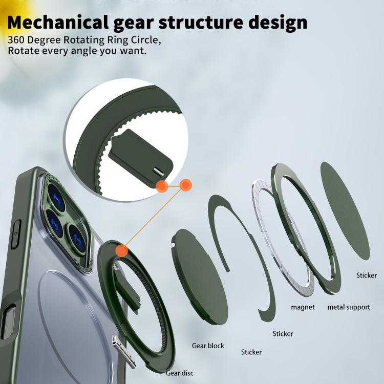 For iPhone 17 Pro Max Kalebol 360-degree Rotating MagSafe Magnetic Holder Phone Case