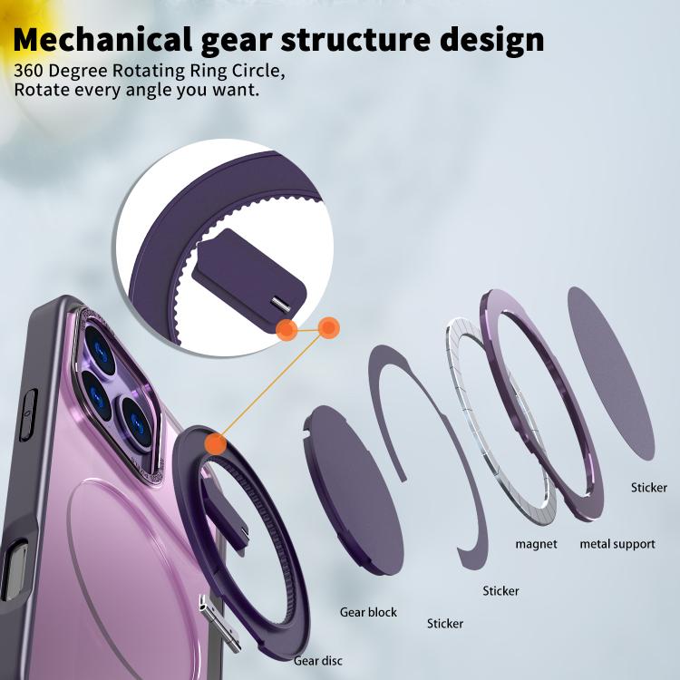 For iPhone 17 Pro Max Kalebol 360-degree Rotating MagSafe Magnetic Holder Phone Case