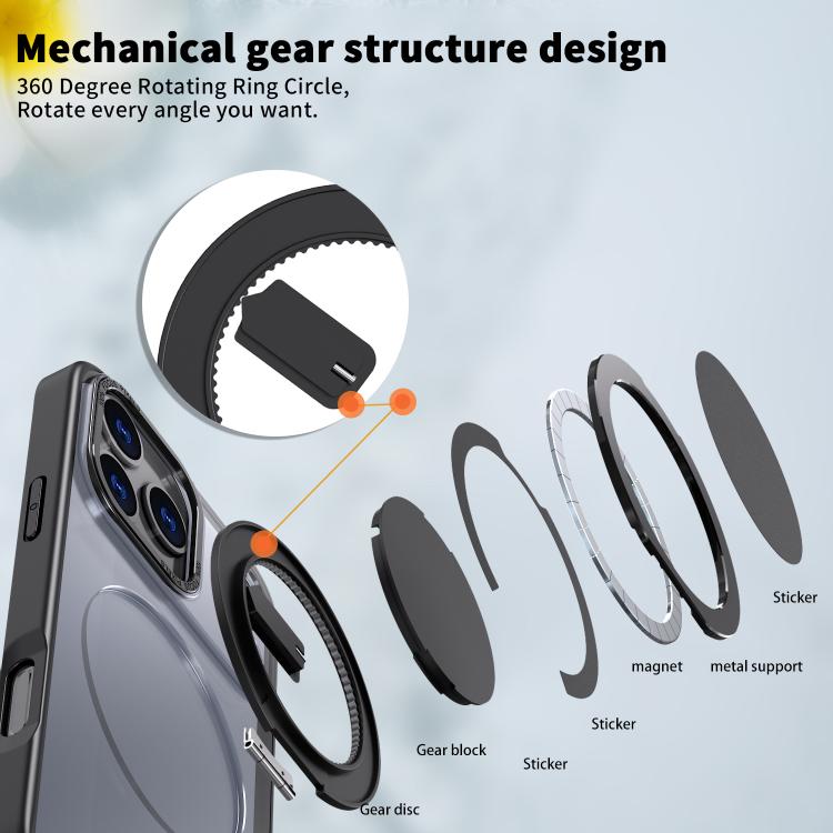For iPhone 17 Pro Kalebol 360-degree Rotating MagSafe Magnetic Holder Phone Case