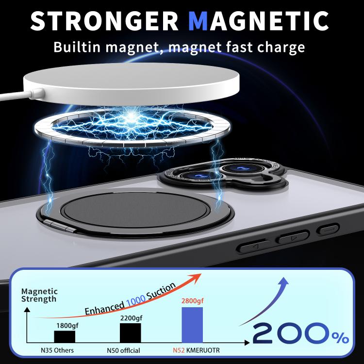 For iPhone 17 Kalebol 360-degree Rotating MagSafe Magnetic Holder Phone Case