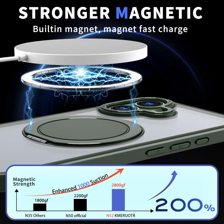 For iPhone 17 Kalebol 360-degree Rotating MagSafe Magnetic Holder Phone Case