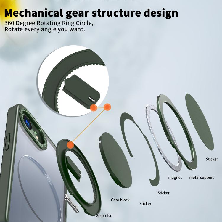 For iPhone 17e / 16e Kalebol 360-degree Rotating MagSafe Magnetic Holder Phone Case