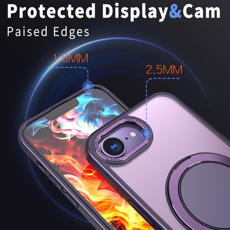 For iPhone 17e / 16e Kalebol 360-degree Rotating MagSafe Magnetic Holder Phone Case