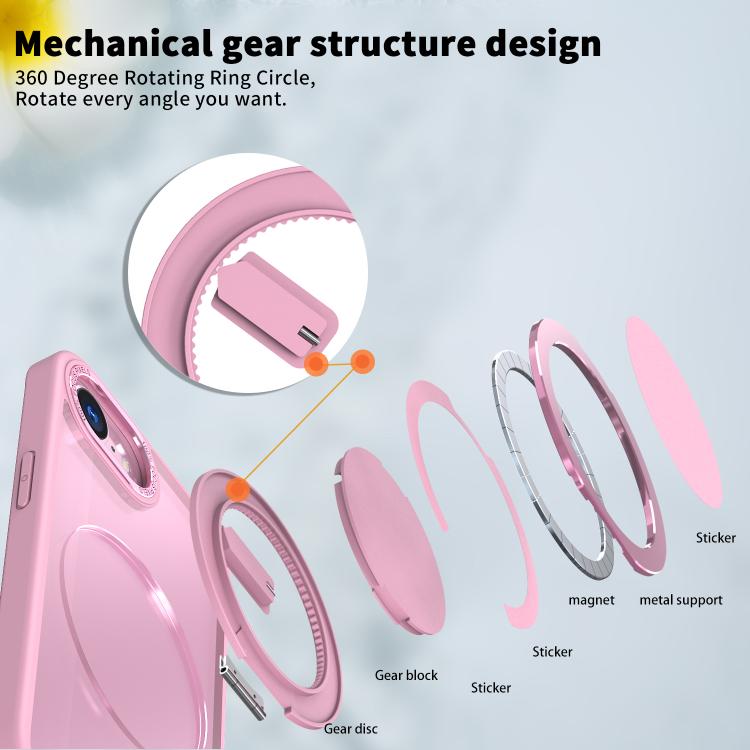 For iPhone 17e / 16e Kalebol 360-degree Rotating MagSafe Magnetic Holder Phone Case