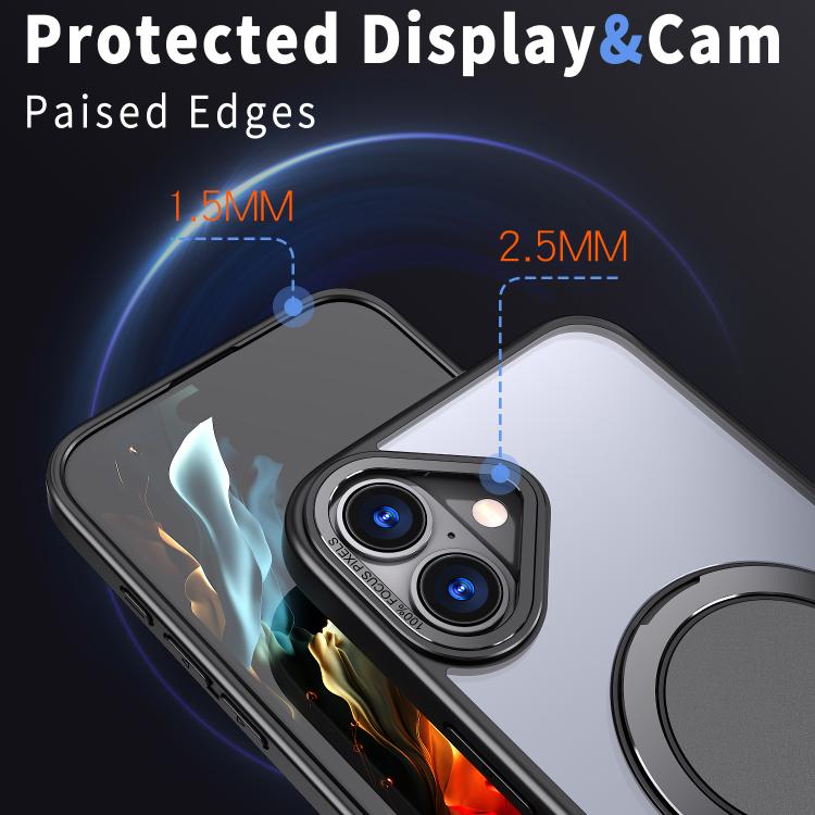 For iPhone 16 Plus Kalebol 360-degree Rotating MagSafe Magnetic Holder Phone Case