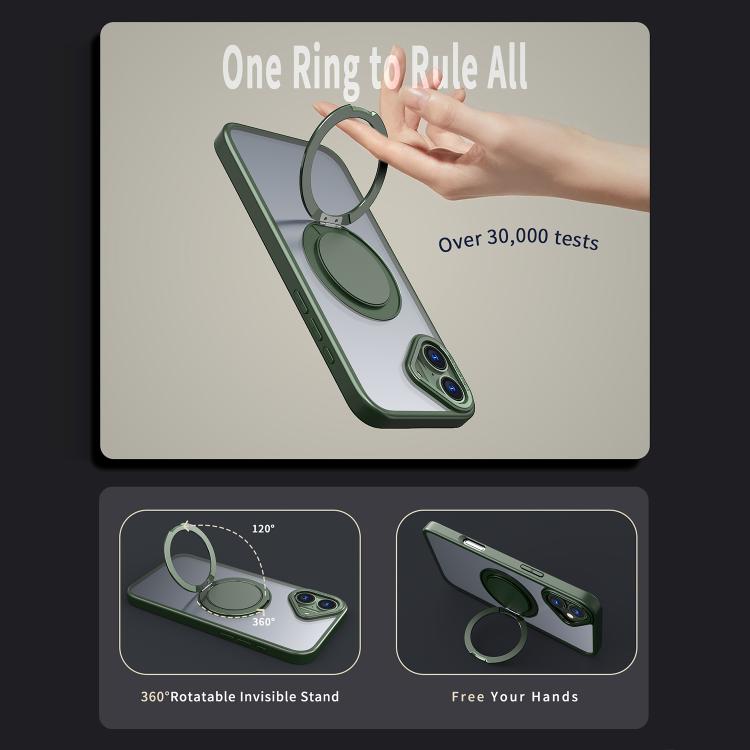 For iPhone 16 Plus Kalebol 360-degree Rotating MagSafe Magnetic Holder Phone Case
