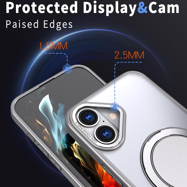 For iPhone 16 Plus Kalebol 360-degree Rotating MagSafe Magnetic Holder Phone Case