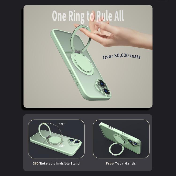 For iPhone 16 Plus Kalebol 360-degree Rotating MagSafe Magnetic Holder Phone Case