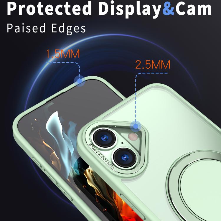 For iPhone 16 Plus Kalebol 360-degree Rotating MagSafe Magnetic Holder Phone Case