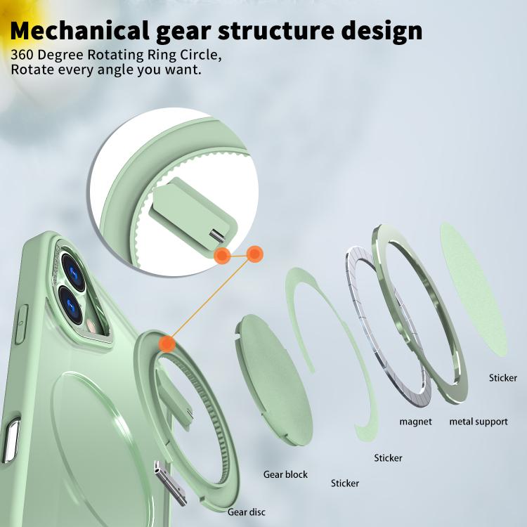 For iPhone 16 Plus Kalebol 360-degree Rotating MagSafe Magnetic Holder Phone Case