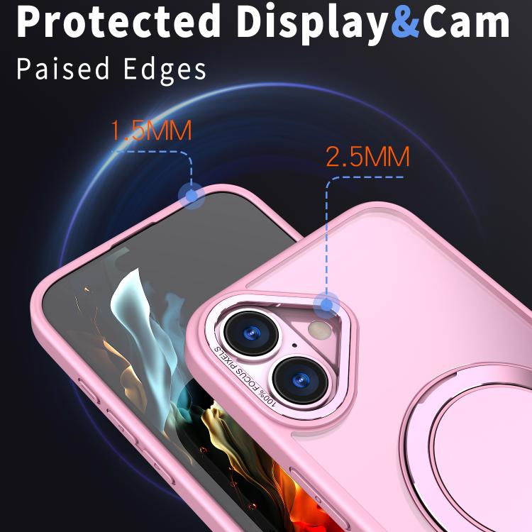 For iPhone 16 Plus Kalebol 360-degree Rotating MagSafe Magnetic Holder Phone Case