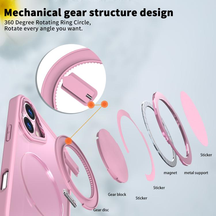 For iPhone 16 Plus Kalebol 360-degree Rotating MagSafe Magnetic Holder Phone Case