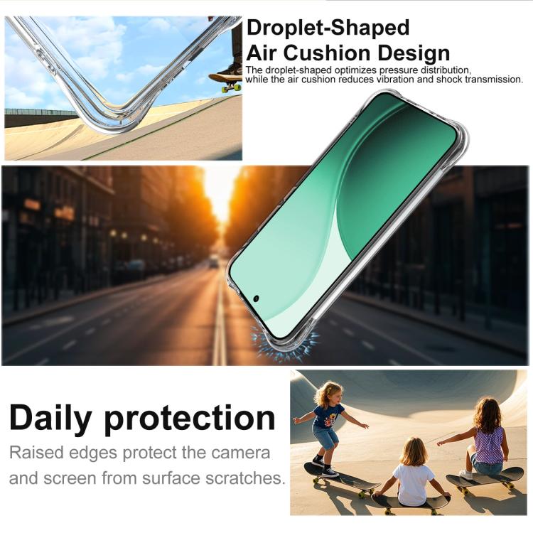 For OPPO Reno14 Global imak Shockproof Airbag TPU Phone Case - Transparent