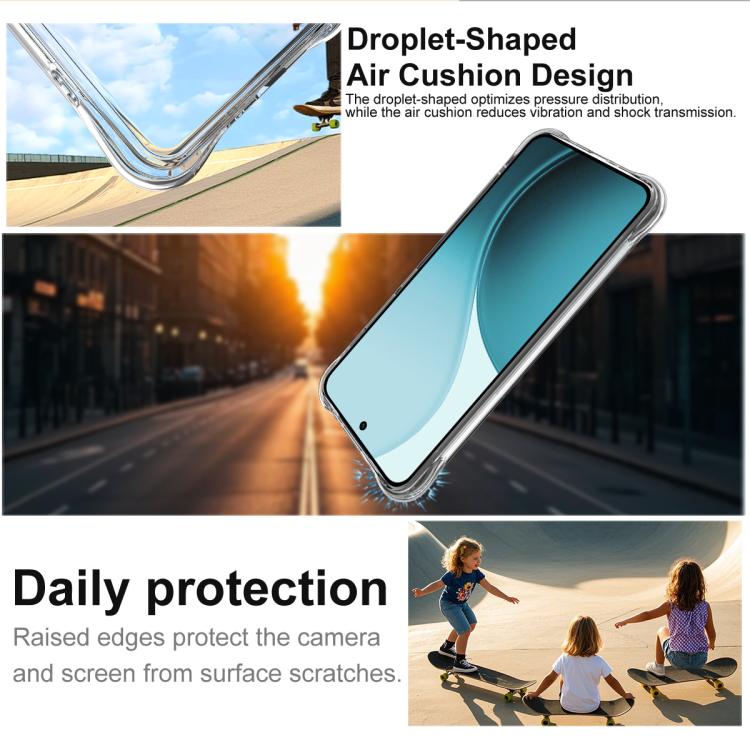 For OPPO Reno14 Pro Global imak Shockproof Airbag TPU Phone Case - Transparent