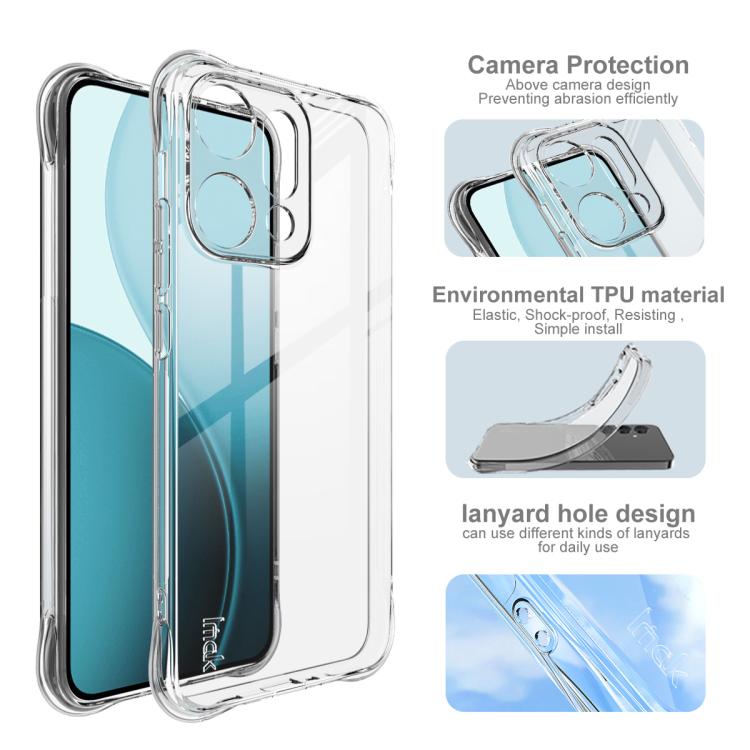 For OPPO Reno14 Pro Global imak Shockproof Airbag TPU Phone Case - Transparent