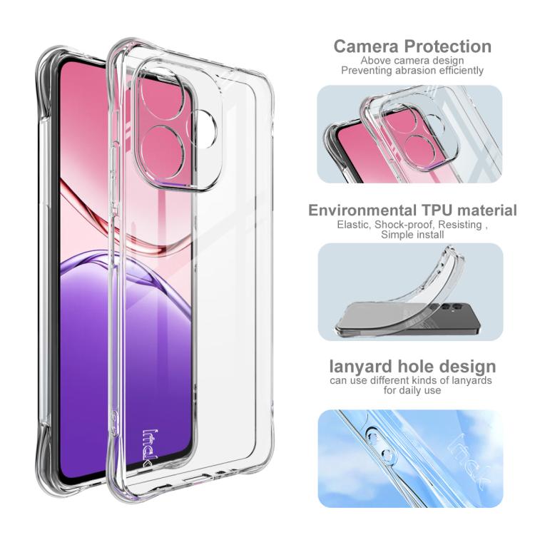 For OPPO A5 Pro 4G / 5G Global imak Shockproof Airbag TPU Phone Case - Transparent
