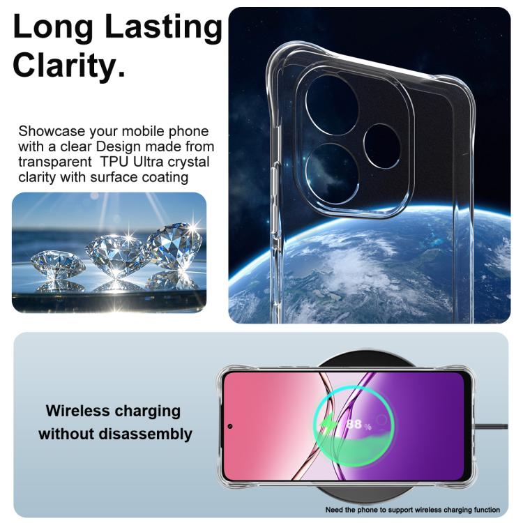 For OPPO A5 Pro 4G / 5G Global imak Shockproof Airbag TPU Phone Case - Transparent