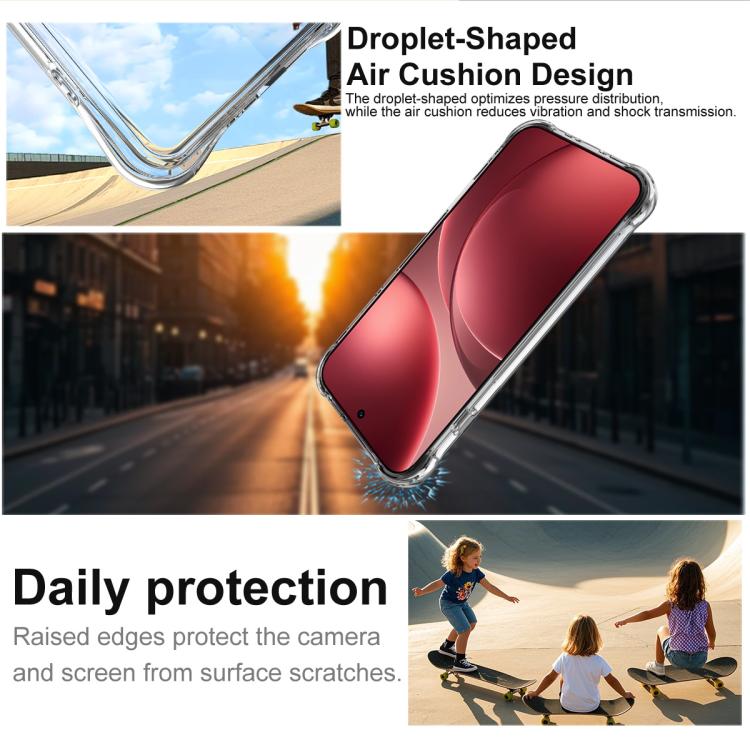 For OPPO Find X9 Pro imak Shockproof Airbag TPU Phone Case - Transparent