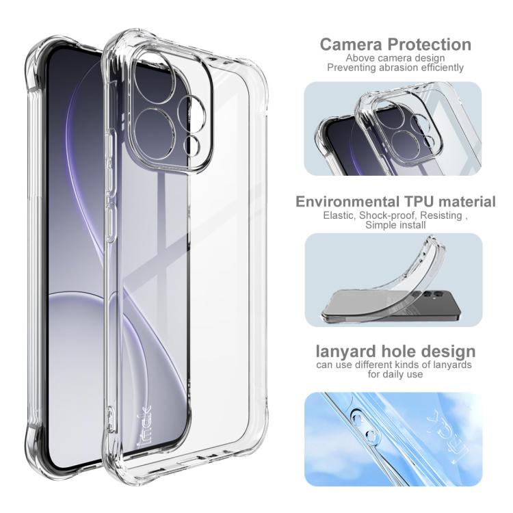 For OPPO Reno15 5G Global imak Shockproof Airbag TPU Phone Case - Transparent