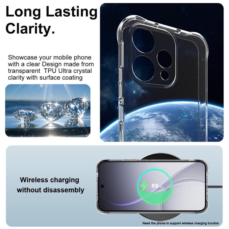 For OPPO Reno15 5G Global imak Shockproof Airbag TPU Phone Case - Transparent