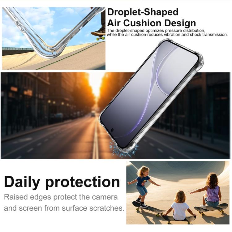 For OPPO Reno15 F 5G Global imak Shockproof Airbag TPU Phone Case - Transparent