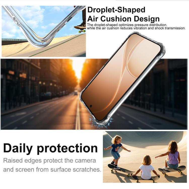 For OPPO Reno15 Pro 5G Global imak Shockproof Airbag TPU Phone Case - Transparent
