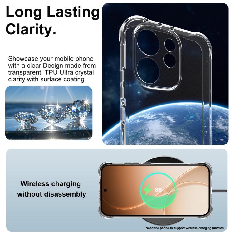 For OPPO Reno15 Pro Max 5G Global imak Shockproof Airbag TPU Phone Case - Transparent
