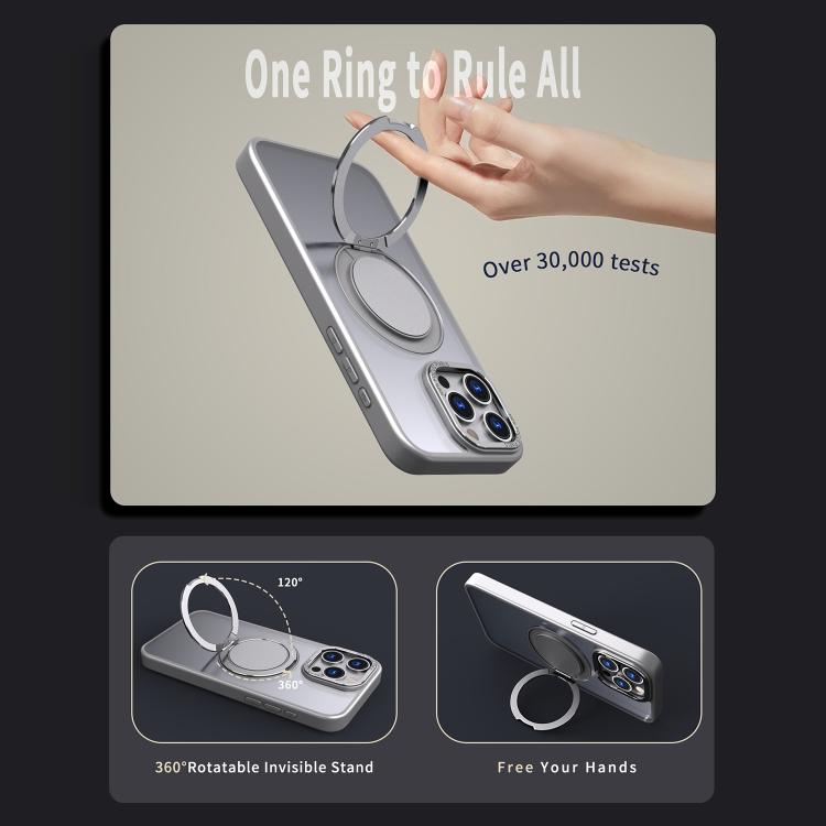 For iPhone 16 Pro Max Kalebol 360-degree Rotating MagSafe Magnetic Holder Phone Case