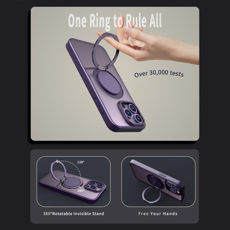 For iPhone 16 Pro Max Kalebol 360-degree Rotating MagSafe Magnetic Holder Phone Case