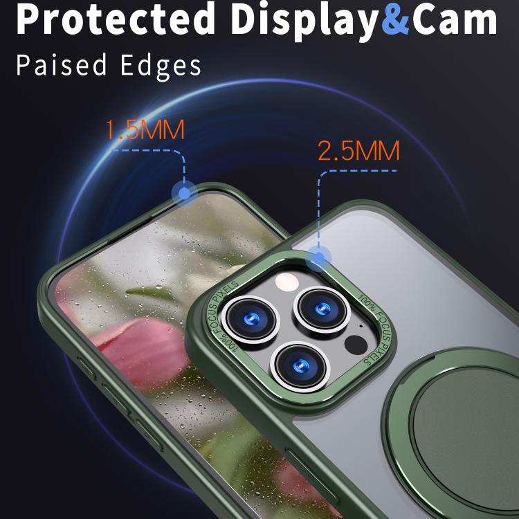 For iPhone 16 Pro Kalebol 360-degree Rotating MagSafe Magnetic Holder Phone Case