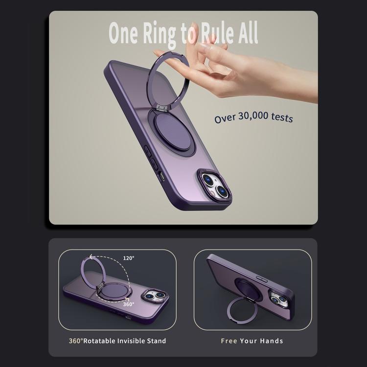 For iPhone 14 Kalebol 360-degree Rotating MagSafe Magnetic Holder Phone Case
