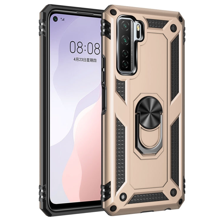 For Huawei P40 Lite 5G Shockproof TPU + PC Protective Case with 360 Degree Rotating Holder