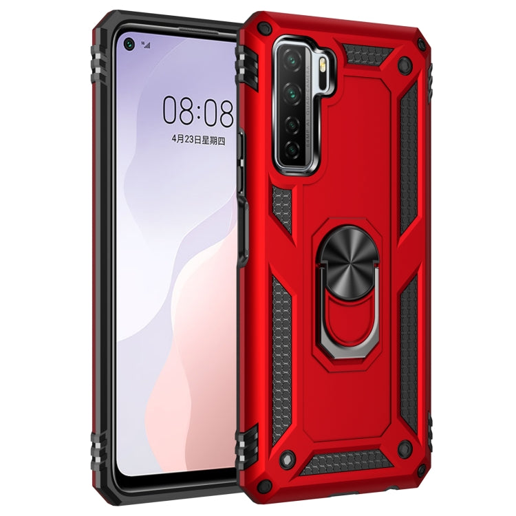 For Huawei P40 Lite 5G Shockproof TPU + PC Protective Case with 360 Degree Rotating Holder