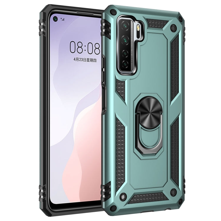 For Huawei P40 Lite 5G Shockproof TPU + PC Protective Case with 360 Degree Rotating Holder