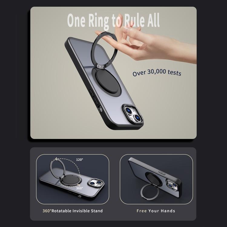 For iPhone 14 Plus Kalebol 360-degree Rotating MagSafe Magnetic Holder Phone Case