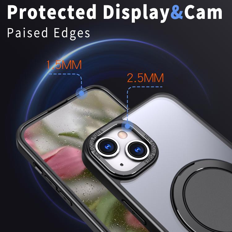 For iPhone 14 Plus Kalebol 360-degree Rotating MagSafe Magnetic Holder Phone Case