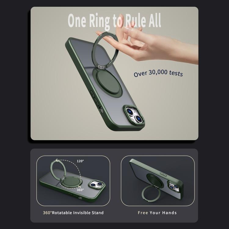 For iPhone 14 Plus Kalebol 360-degree Rotating MagSafe Magnetic Holder Phone Case